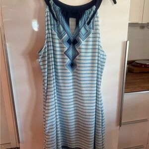 Cabana Life Spring Regatta SPF 50 Shift Dress Blue Navy Cover Up Coverup